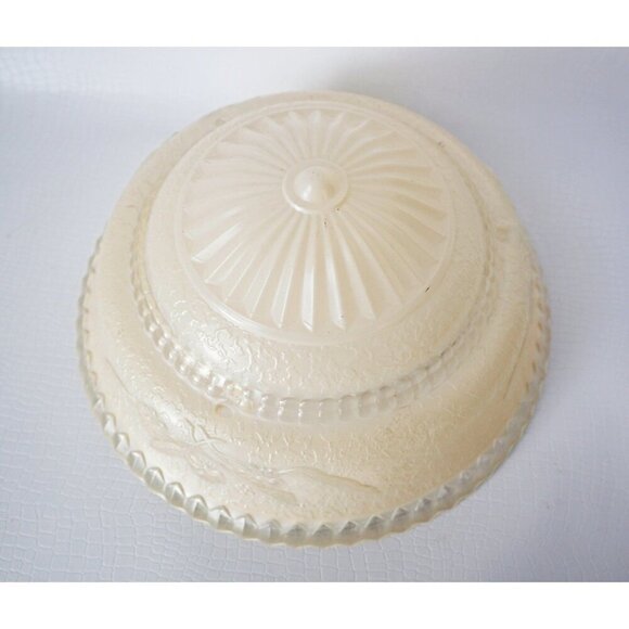 Vintage Ceiling Lamp Shade Beige  Embossed Design 1950's Light fixture - Picture 5 of 5